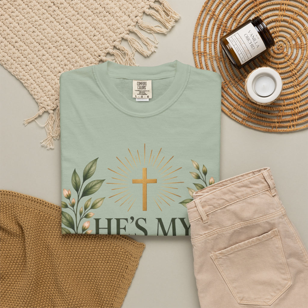 He’s My Healer Christian T-Shirt | Isaiah 53:5 | Pray & Bloom