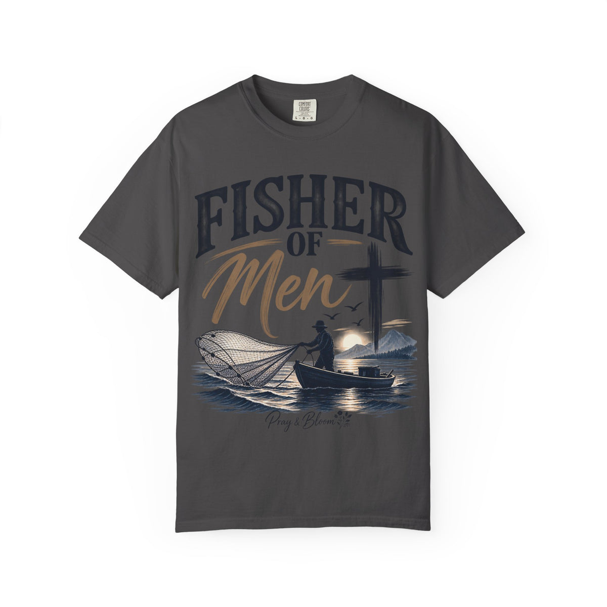 Fisher of Men Christian T-Shirt| Matthew 4:19| Pray & Bloom