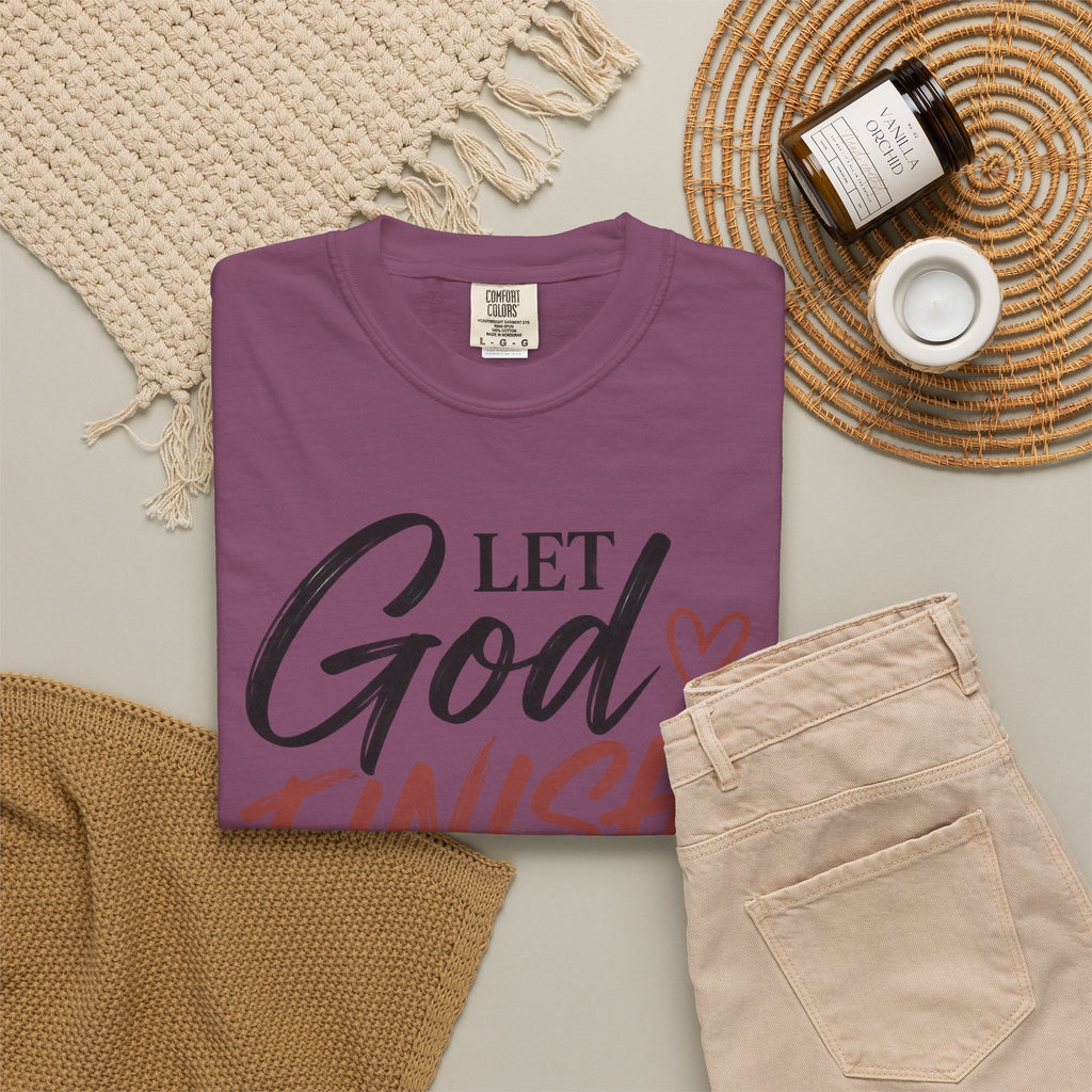 Let God Finish Writing Your Story Christian T-Shirt | Pray & Bloom