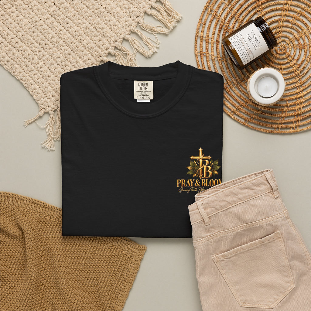 Endure to the End Christian T-Shirt | Matthew 24:13 Mountain Faith Tee | Pray & Bloom