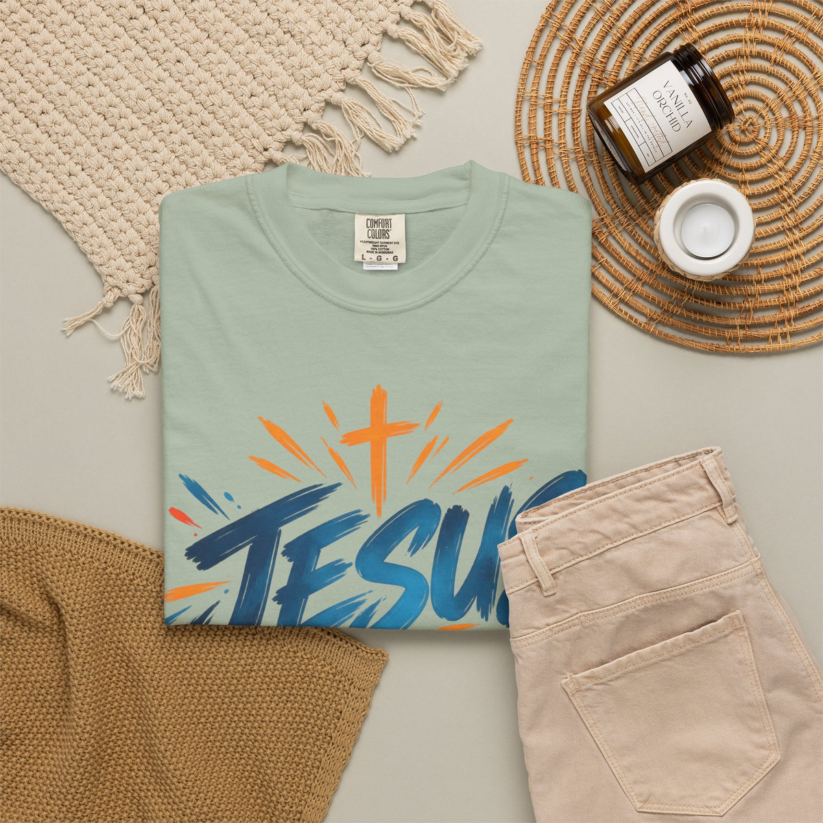 Jesus Fanatic Christian T-Shirt | Bold Colorful Faith Tee | Pray & Bloom