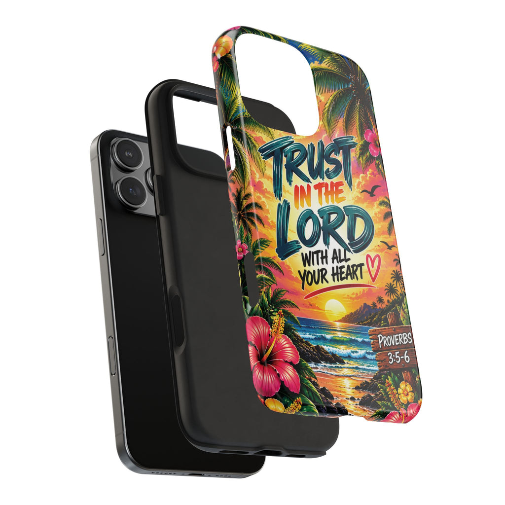 Trust in the Lord Christian Tough Phone Case | Proverbs 3:5–6 | Pray & Bloom