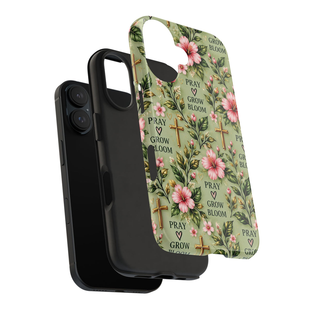 Pray Grow Bloom Christian Phone Case | Floral Faith Case | Pray & Bloom