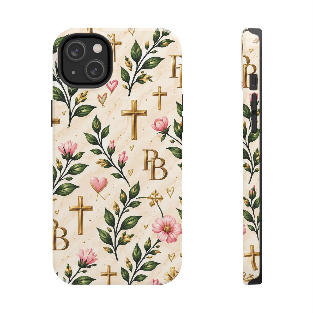 Pray & Bloom Christian Tough Phone Case | Floral Cross Faith Case