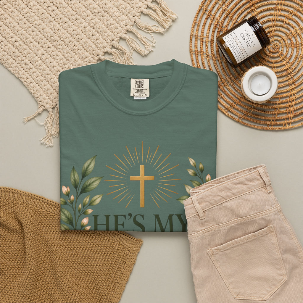 He’s My Healer Christian T-Shirt | Isaiah 53:5 | Pray & Bloom