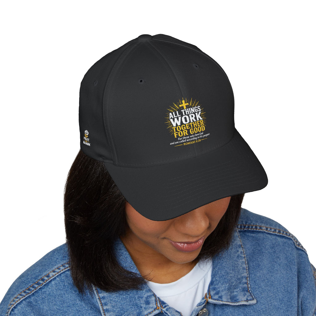 All Things Work Together for Good Christian Hat | Romans 8:28 | Pray & Bloom