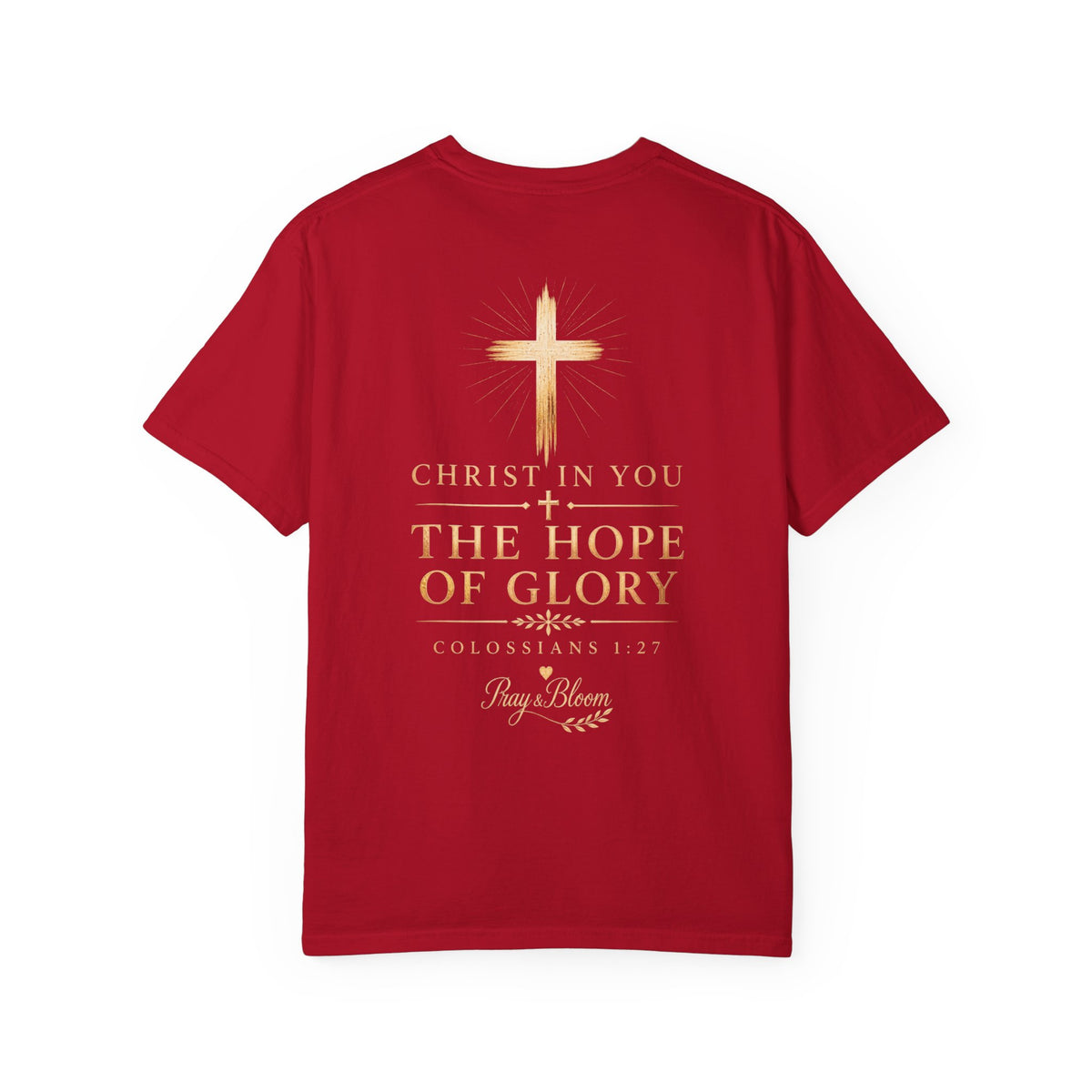 The Mystery - Hidden in Christ Revealed by Faith | Colossians 2:2-3 Christian T- Shirt | Pray & Bloom