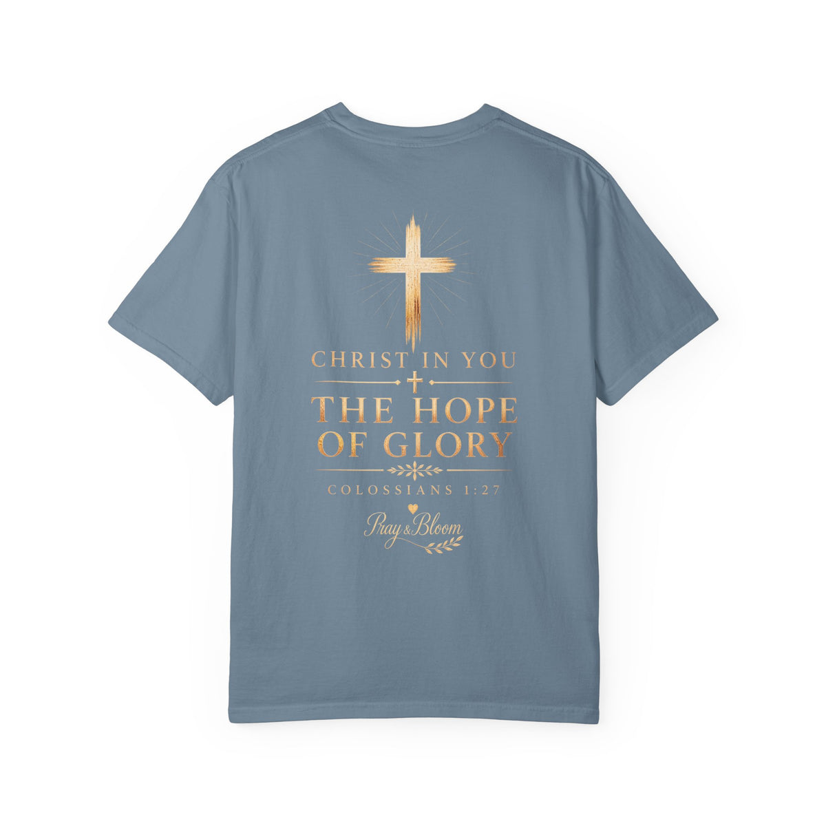 The Mystery - Hidden in Christ Revealed by Faith | Colossians 2:2-3 Christian T- Shirt | Pray & Bloom