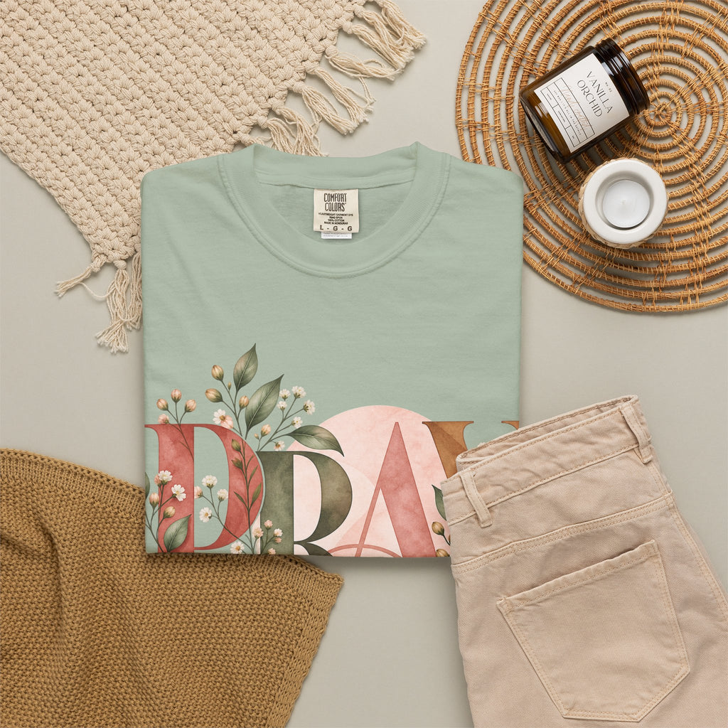 PRAY Botanical Christian T-Shirt | Faith-Inspired Floral Tee | Pray & Bloom