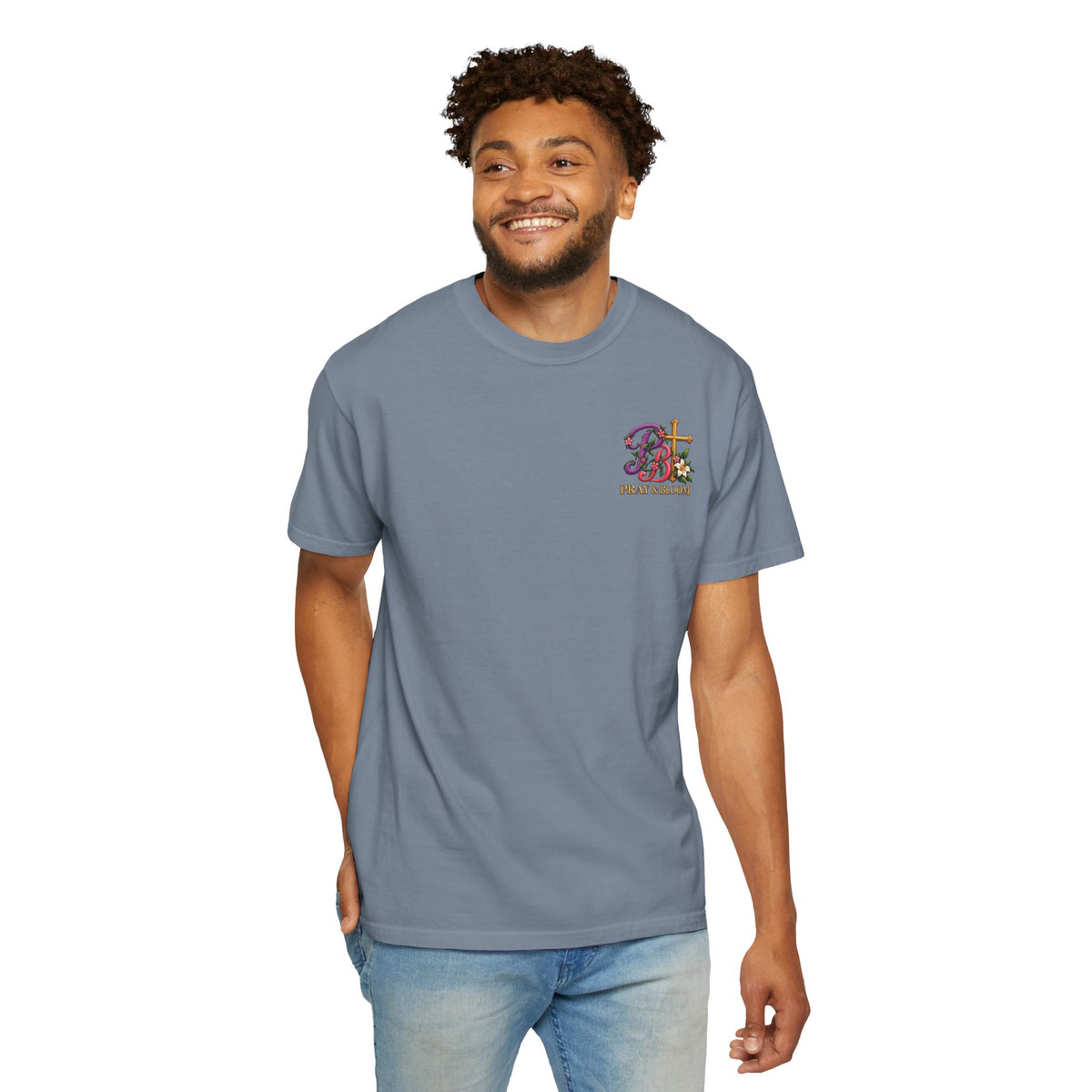 In His Hands Christian T-Shirt | Romans 8:28 Faith Tee | Every Thread Has a Purpose | Pray & Bloom