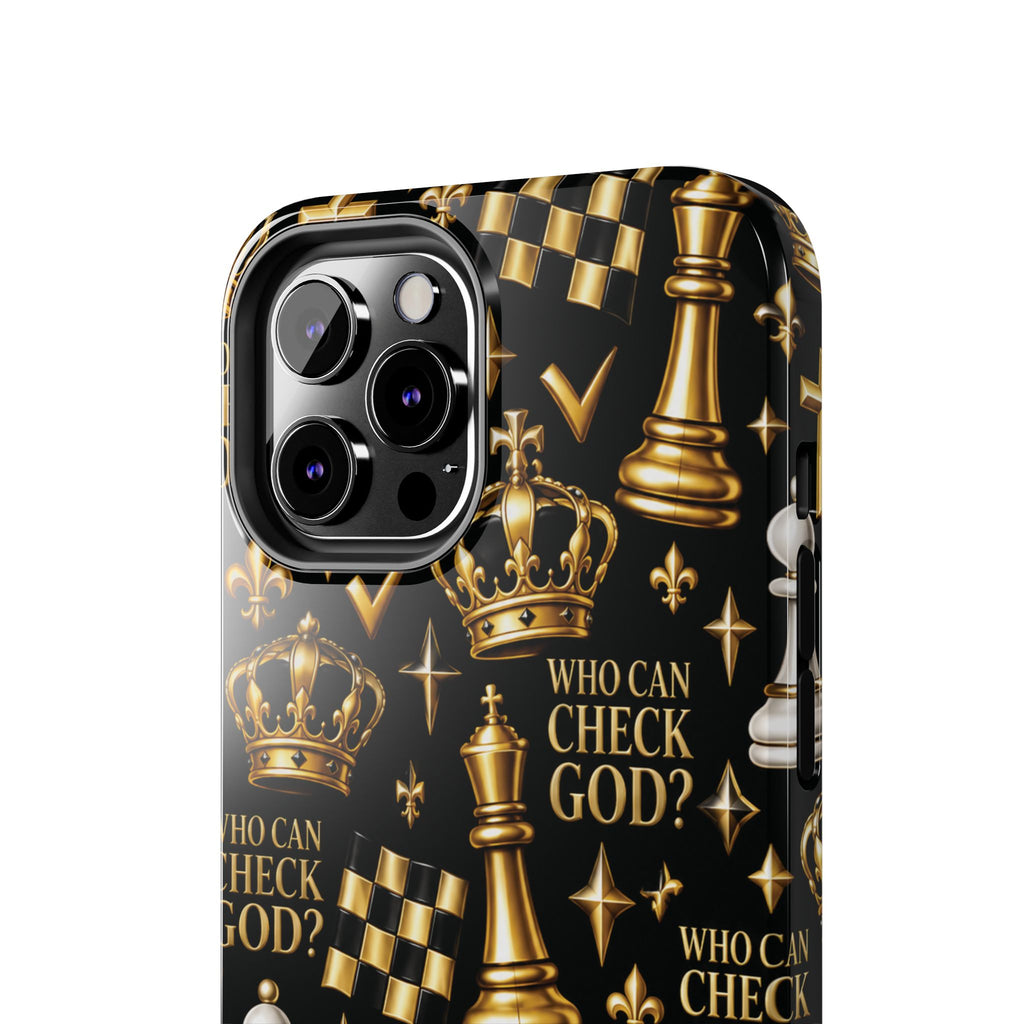 Who Can Check God? Faith Chess Tough Phone Case | Pray & Bloom