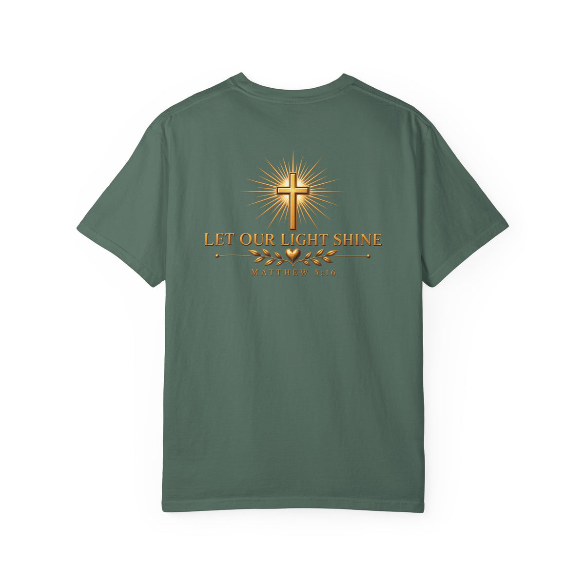Let Your Light Shine Christian T-Shirt | Matthew 5:16 Faith Tee | Pray & Bloom