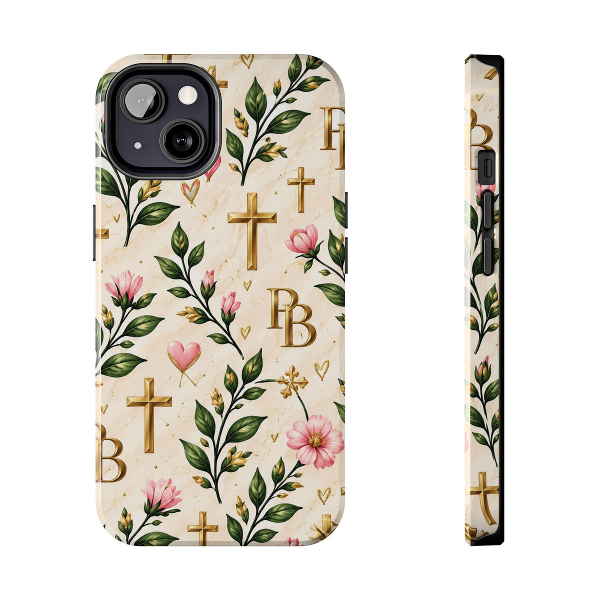 Pray & Bloom Christian Tough Phone Case | Floral Cross Faith Case