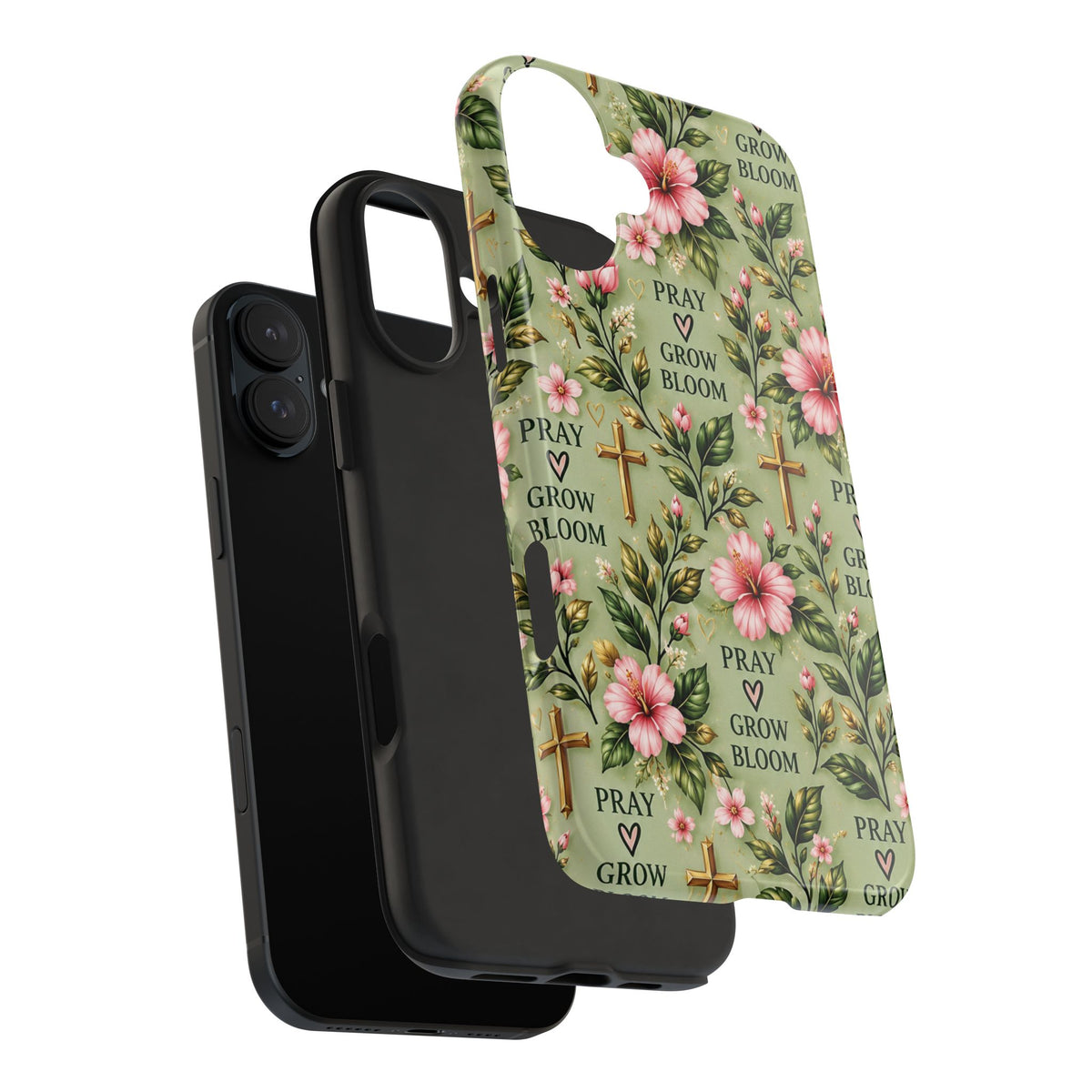 Pray Grow Bloom Christian Phone Case | Floral Faith Case | Pray & Bloom