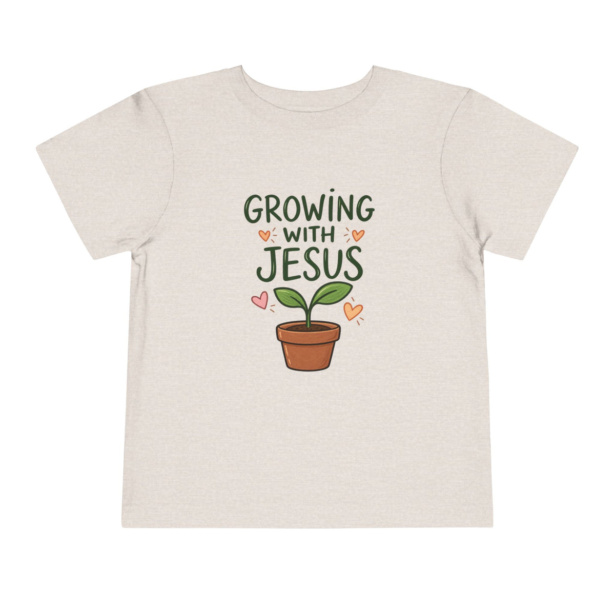 Growing With Jesus Kids T-Shirt | Christian Toddler Tee | Pray & Bloom