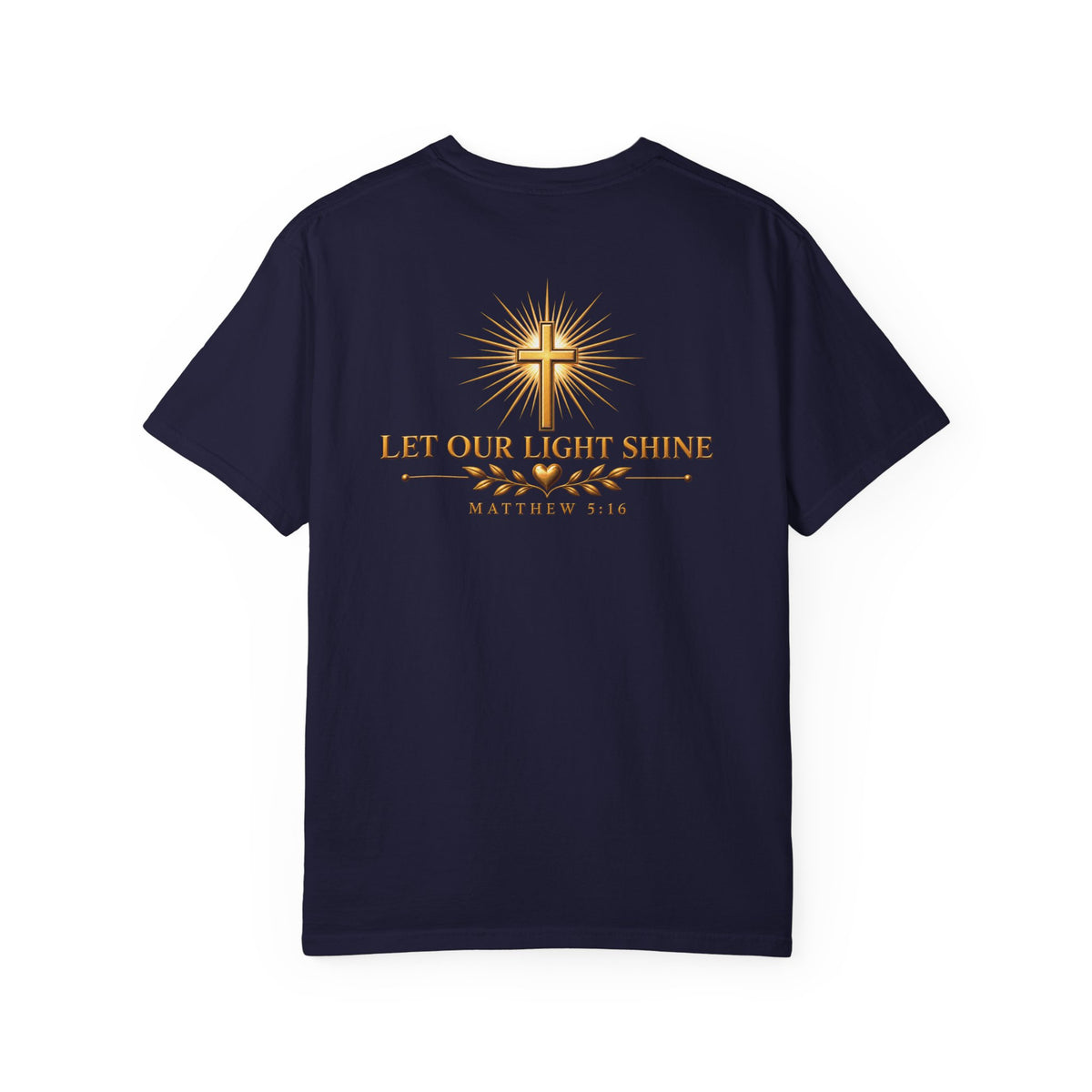 Let Your Light Shine Christian T-Shirt | Matthew 5:16 Faith Tee | Pray & Bloom