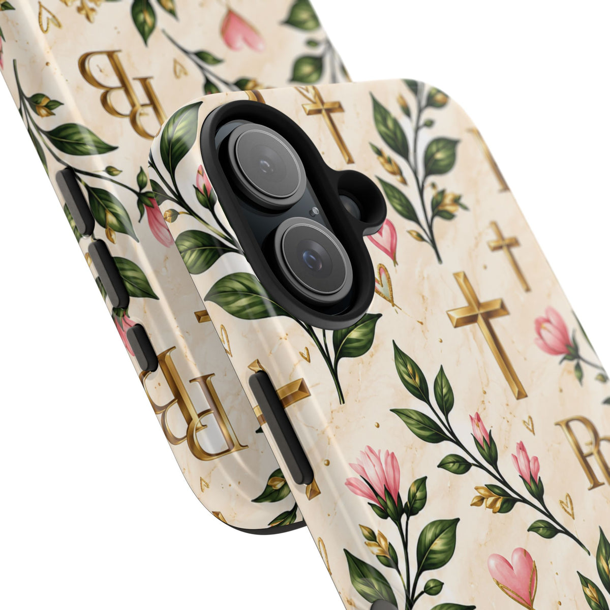 Pray & Bloom Christian Tough Phone Case | Floral Cross Faith Case