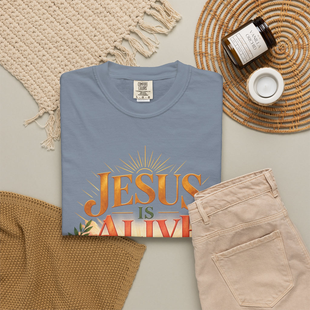 Jesus Is Alive Christian T-Shirt | Resurrection Faith Tee | Pray & Bloom