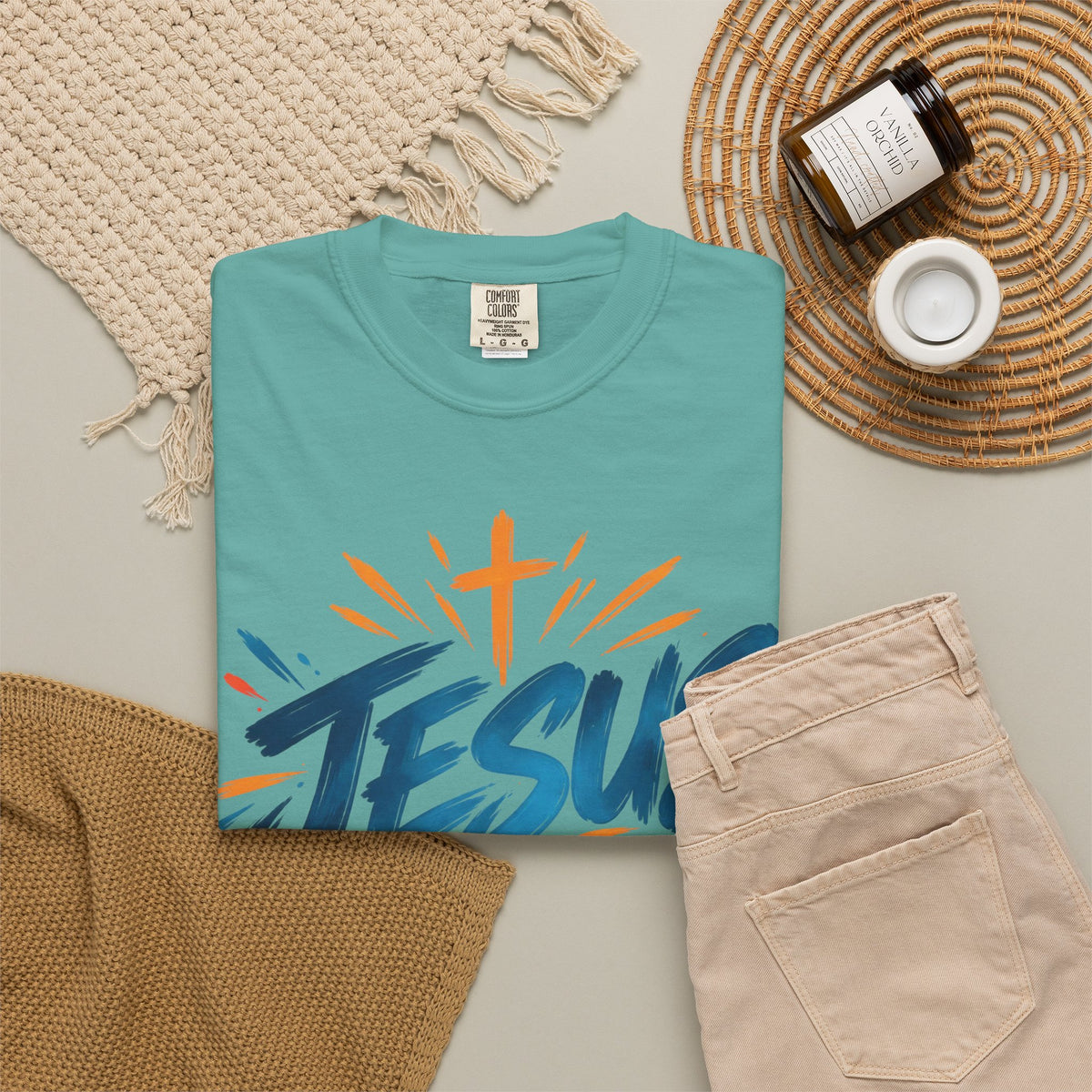 Jesus Fanatic Christian T-Shirt | Bold Colorful Faith Tee | Pray & Bloom