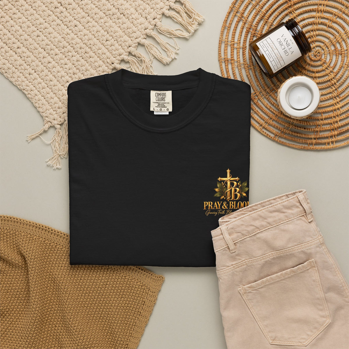 Run With Patience Christian T-Shirt | Hebrews 12:1 Endurance Faith Tee | Pray & Bloom
