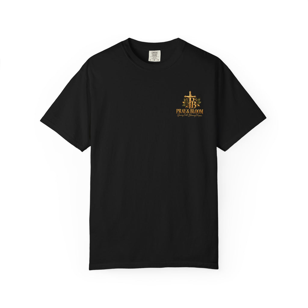 Run With Patience Christian T-Shirt | Hebrews 12:1 Endurance Faith Tee | Pray & Bloom