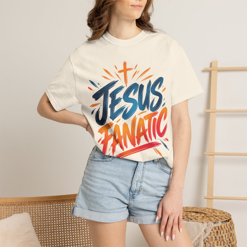 Jesus Fanatic Christian T-Shirt | Bold Colorful Faith Tee | Pray & Bloom