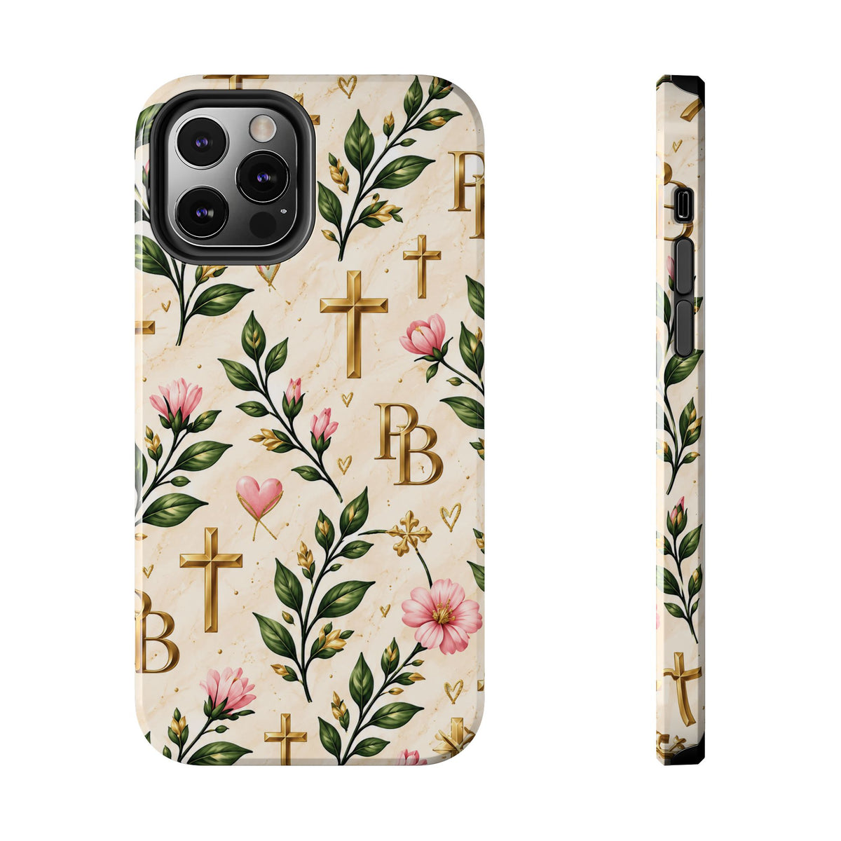 Pray & Bloom Christian Tough Phone Case | Floral Cross Faith Case