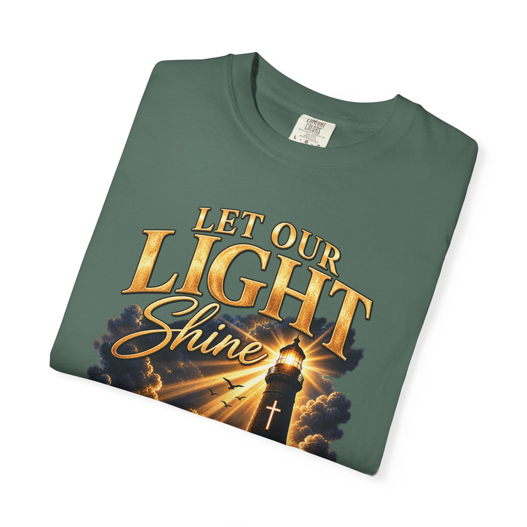 Let Your Light Shine Christian T-Shirt | Matthew 5:16 Faith Tee | Pray & Bloom