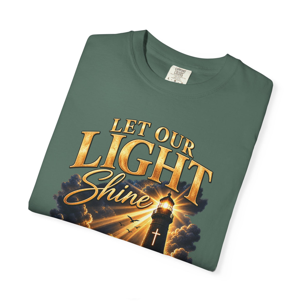 Let Your Light Shine Christian T-Shirt | Matthew 5:16 Faith Tee | Pray & Bloom