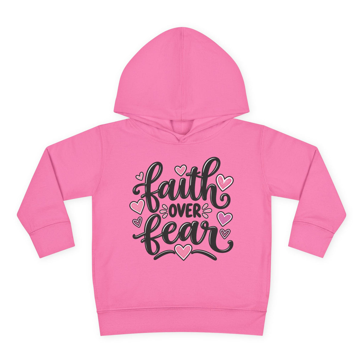 Faith Over Fear Kids Hoodie | Christian Toddler Pullover | Pray & Bloom