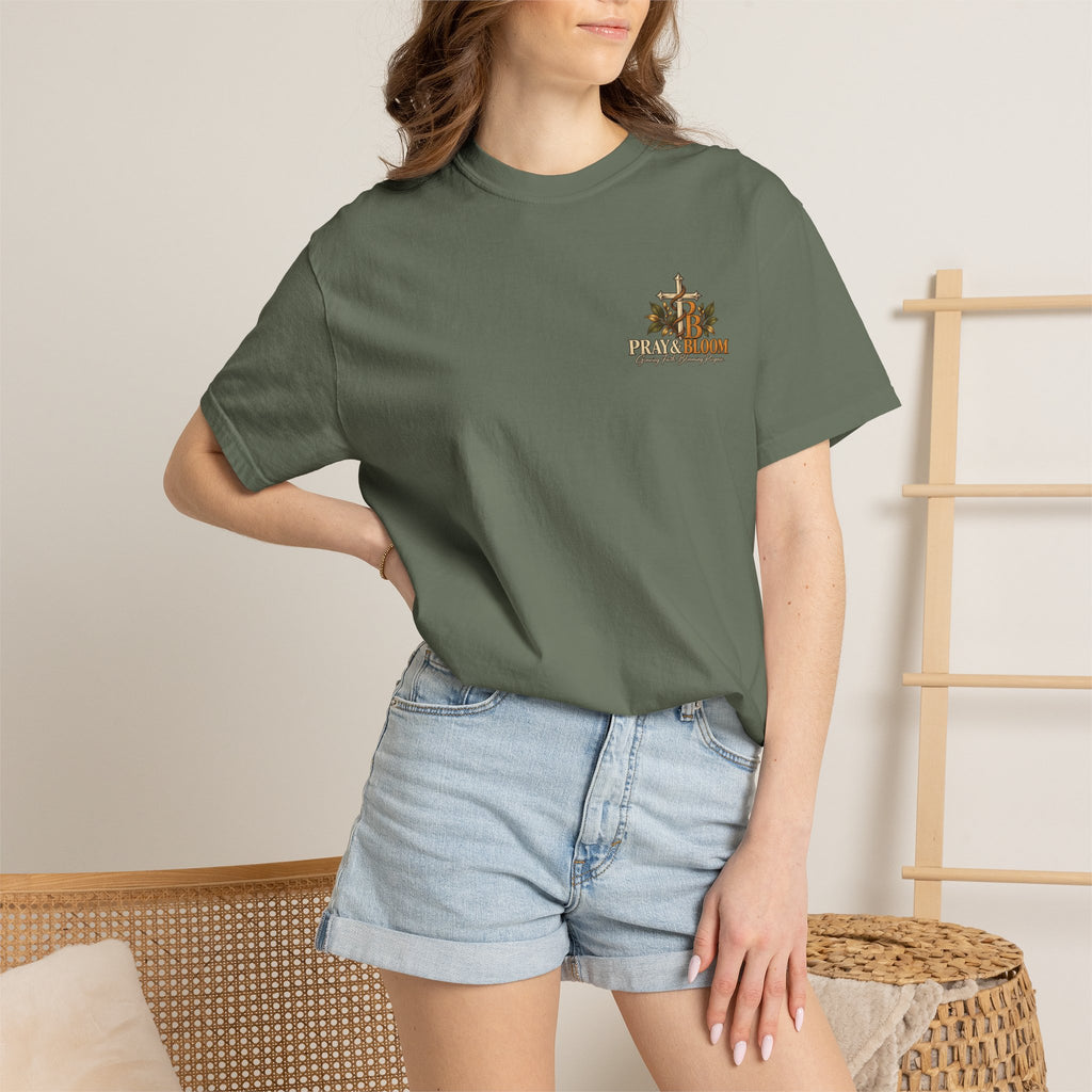 Grounded and Rooted in Him Christian T- Shirt | Pray & Bloom