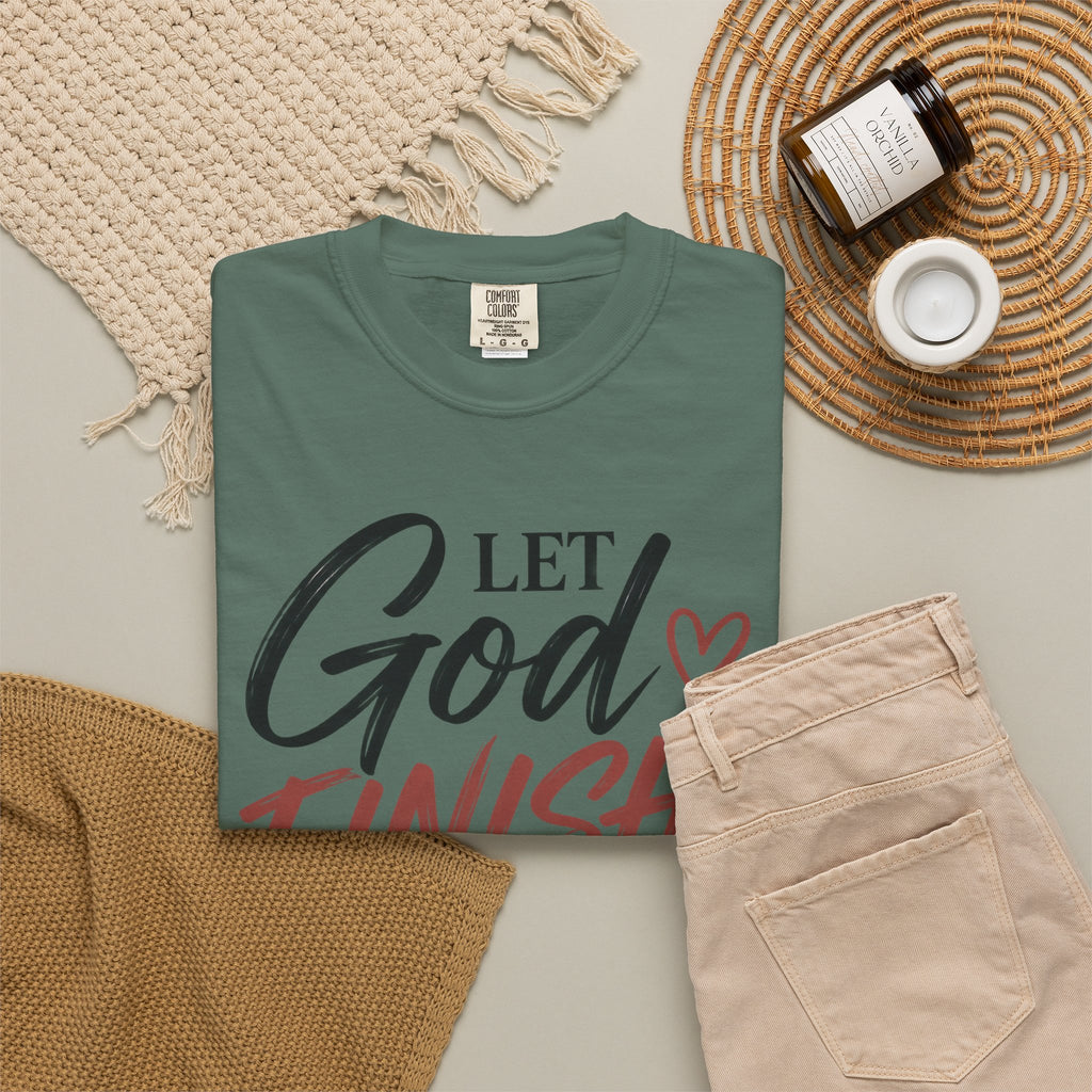 Let God Finish Writing Your Story Christian T-Shirt | Pray & Bloom
