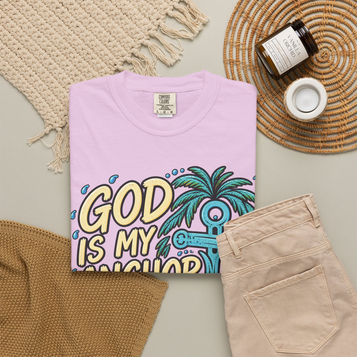 God Is My Anchor Christian T-Shirt | Hebrews 6:19 | Pray & Bloom