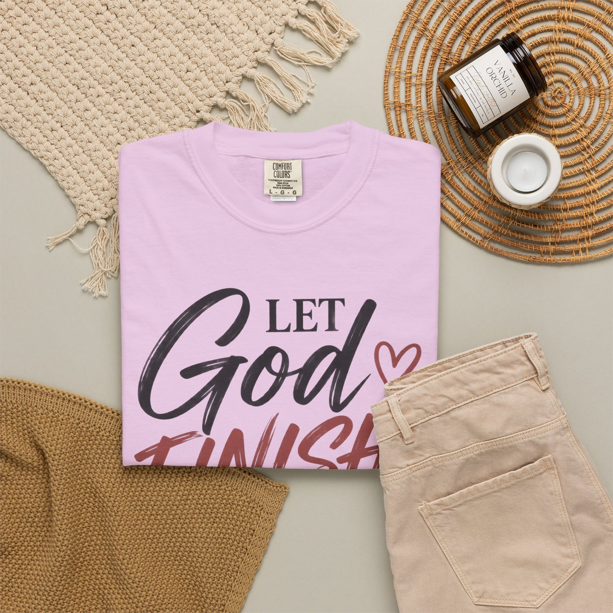 Let God Finish Writing Your Story Christian T-Shirt | Pray & Bloom