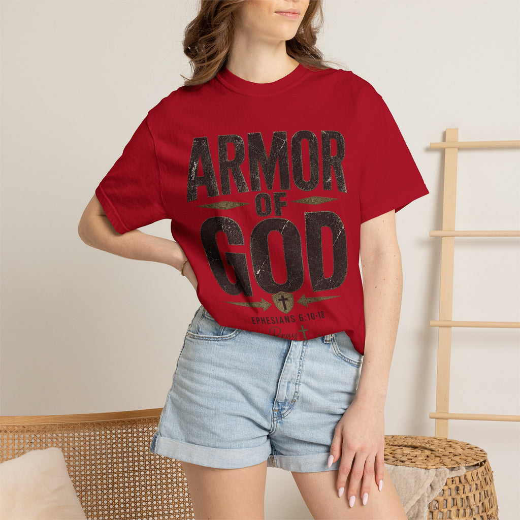 Armor of God Christian T-Shirt| Ephesians 6:10-18| Pray & Bloom