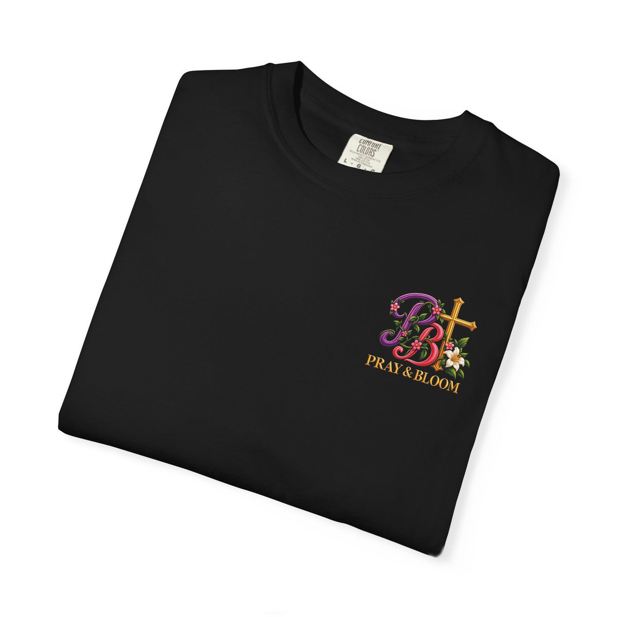 In His Hands Christian T-Shirt | Romans 8:28 Faith Tee | Every Thread Has a Purpose | Pray & Bloom