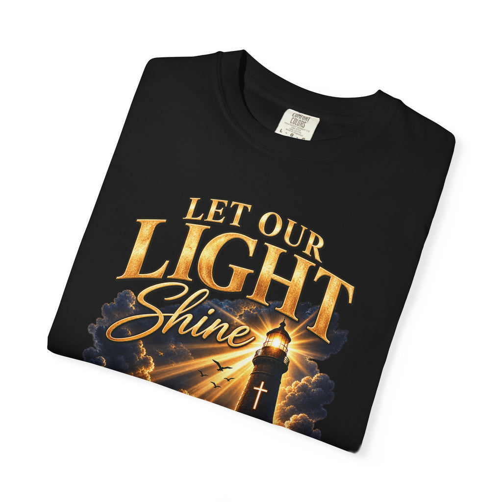 Let Your Light Shine Christian T-Shirt | Matthew 5:16 Faith Tee | Pray & Bloom