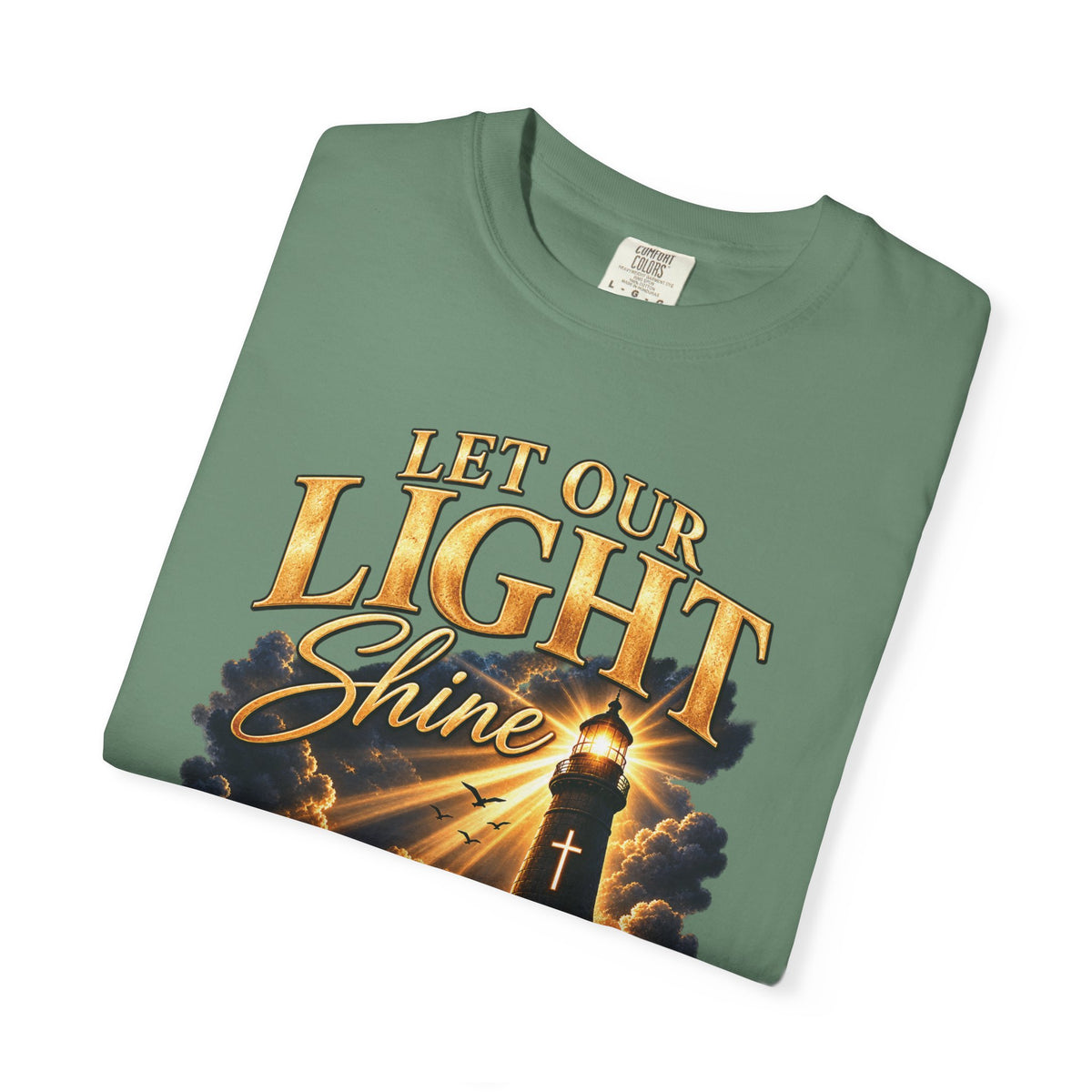 Let Your Light Shine Christian T-Shirt | Matthew 5:16 Faith Tee | Pray & Bloom