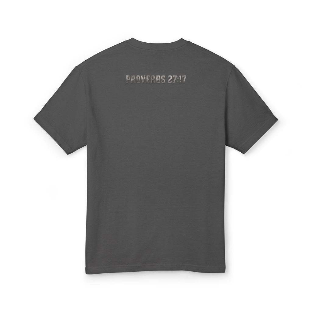 Iron Sharpens Iron Christian T-Shirt | Proverbs 27:17 | Pray & Bloom