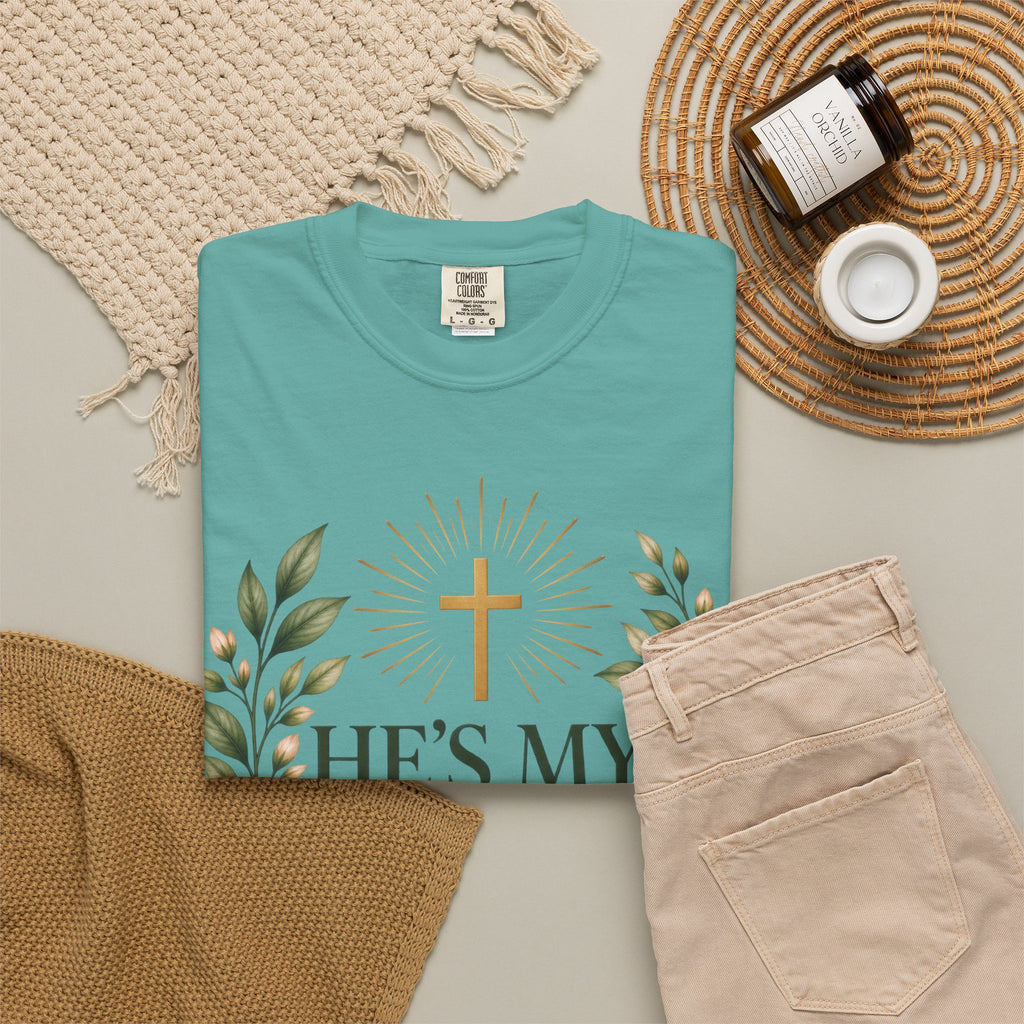 He’s My Healer Christian T-Shirt | Isaiah 53:5 | Pray & Bloom