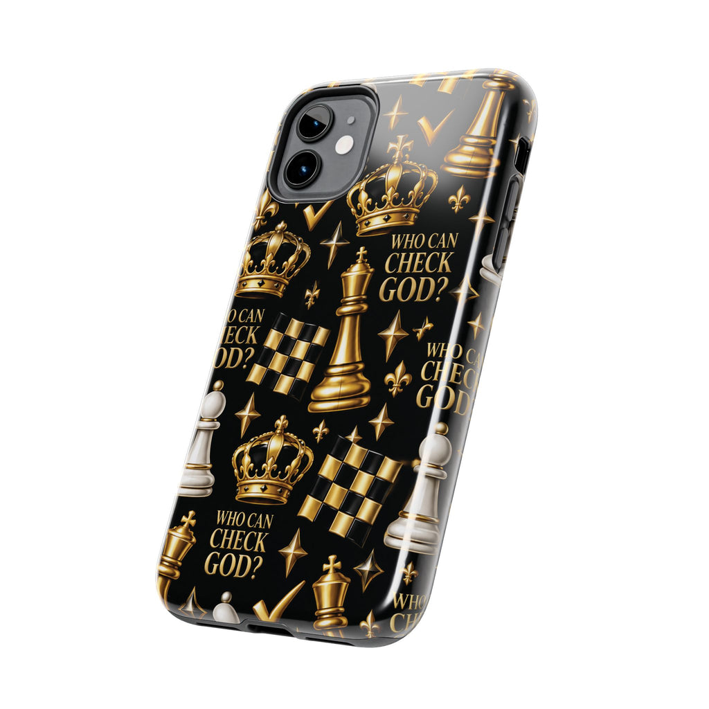 Who Can Check God? Faith Chess Tough Phone Case | Pray & Bloom