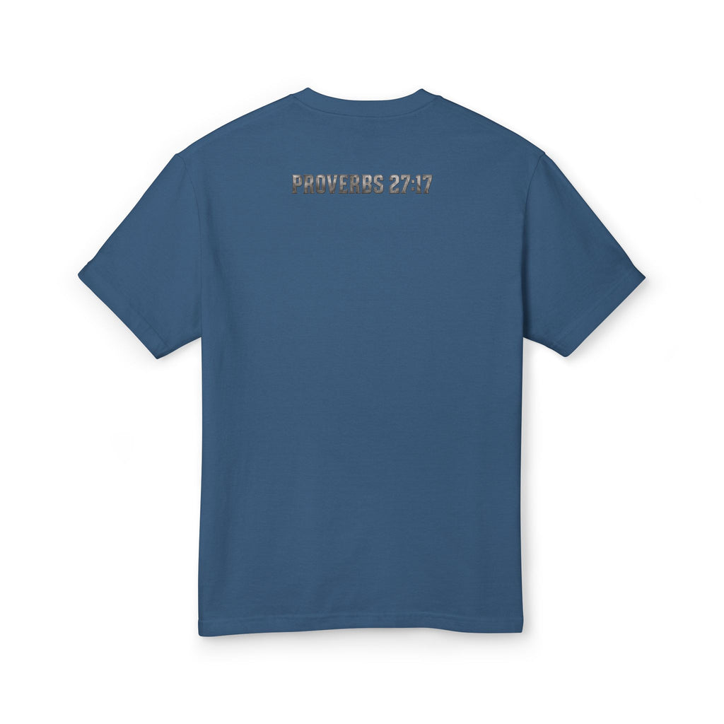 Iron Sharpens Iron Christian T-Shirt | Proverbs 27:17 | Pray & Bloom