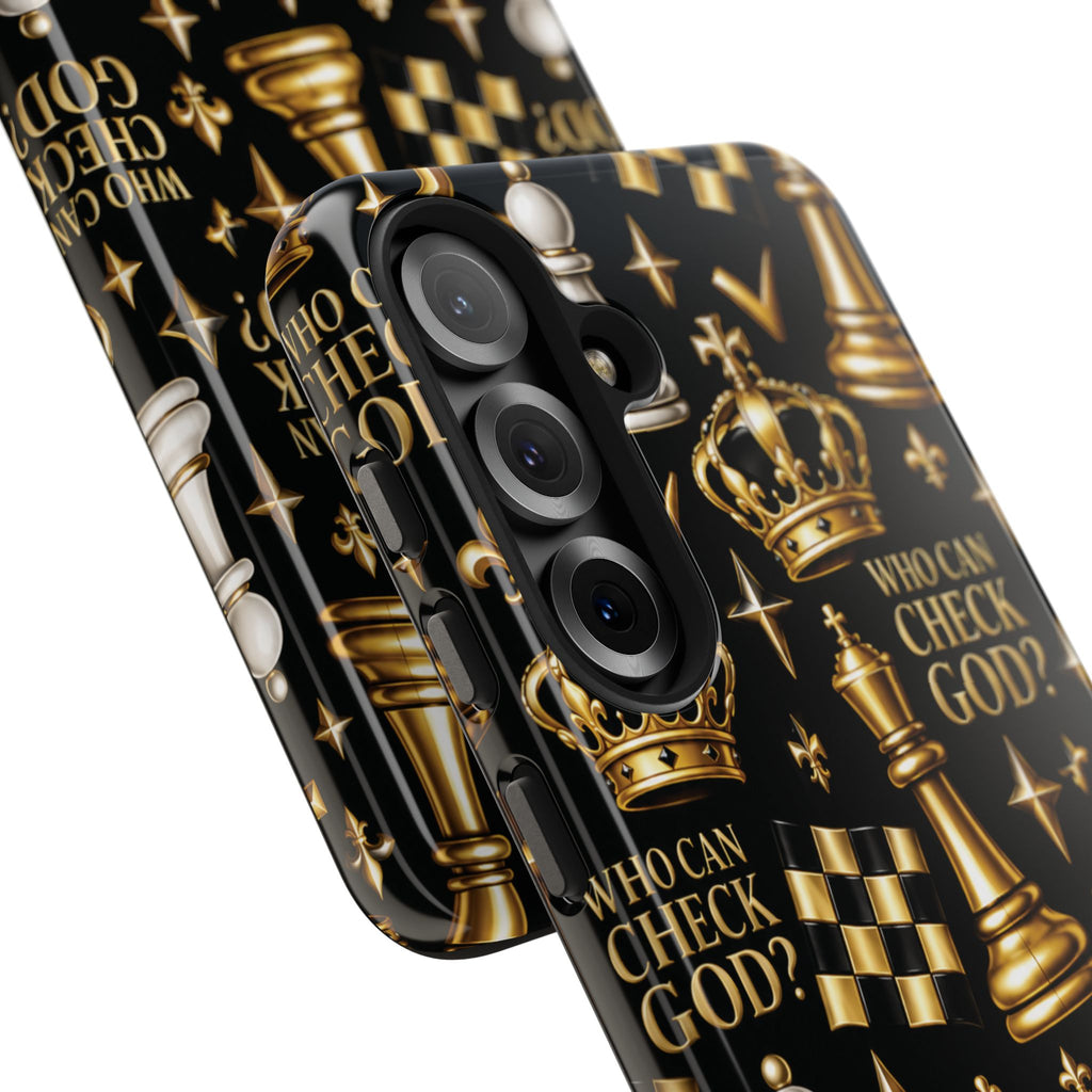 Who Can Check God? Faith Chess Tough Phone Case | Pray & Bloom