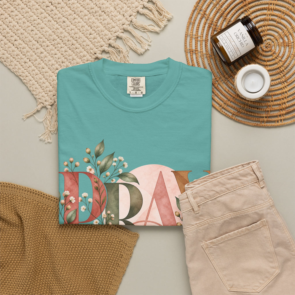 PRAY Botanical Christian T-Shirt | Faith-Inspired Floral Tee | Pray & Bloom