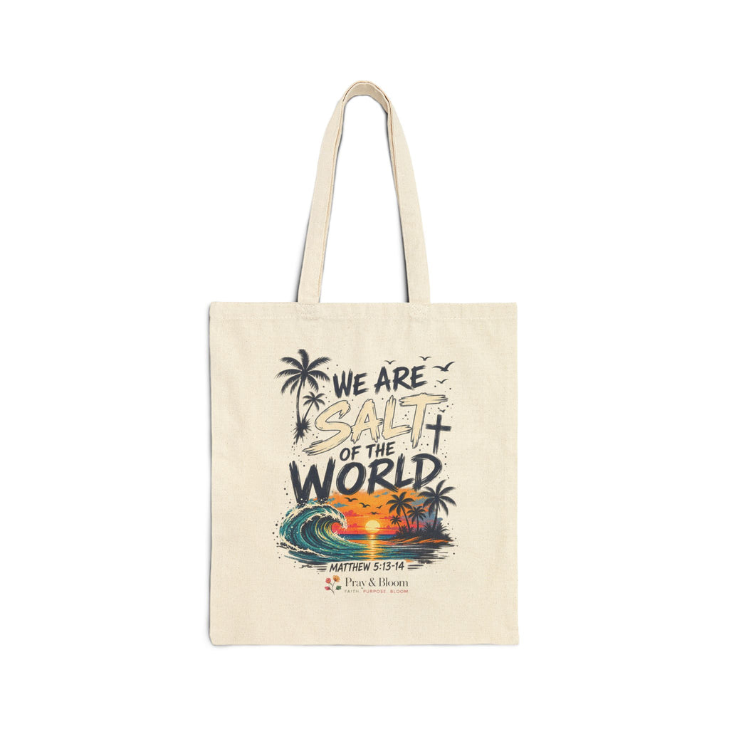 Salt of the World Christian Tote Bag | Matthew 5:13–14 Faith Bag | Pray & Bloom