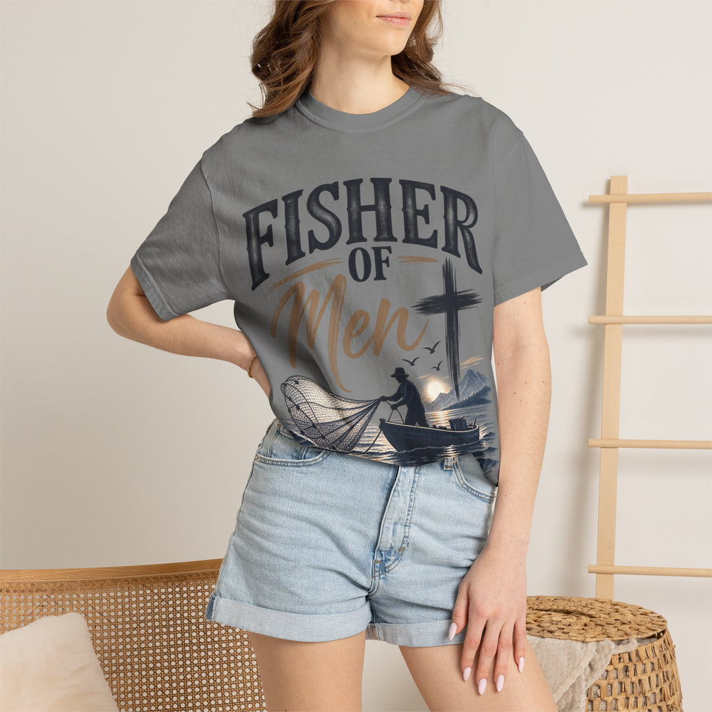 Fisher of Men Christian T-Shirt| Matthew 4:19| Pray & Bloom
