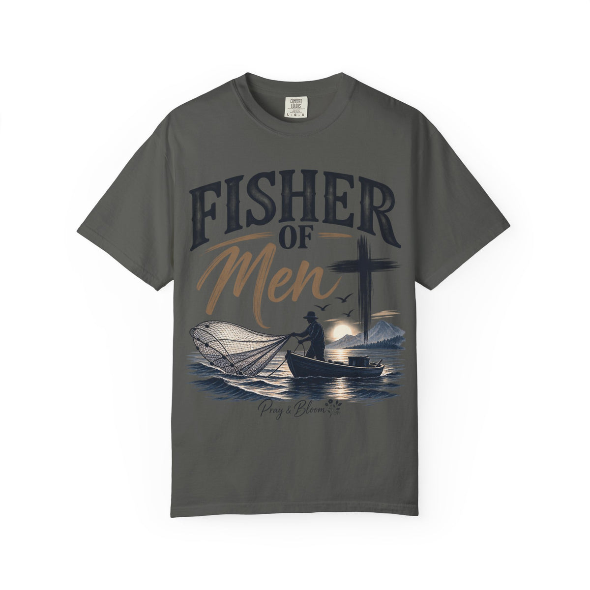Fisher of Men Christian T-Shirt| Matthew 4:19| Pray & Bloom