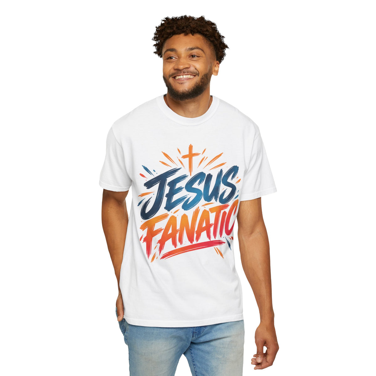 Jesus Fanatic Christian T-Shirt | Bold Colorful Faith Tee | Pray & Bloom
