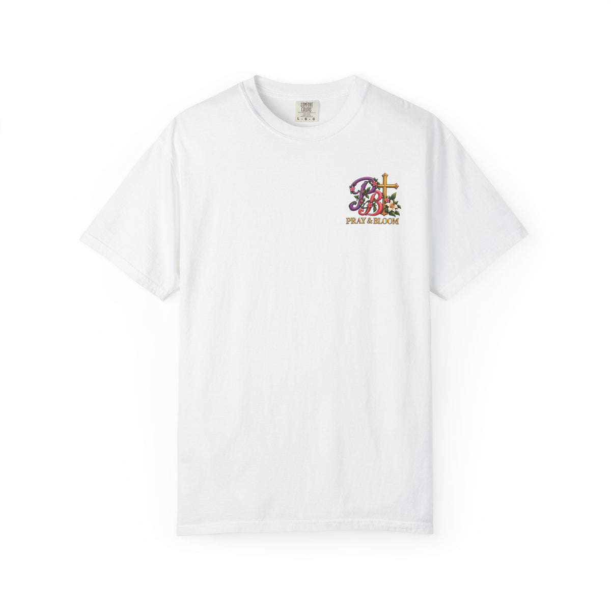 In His Hands Christian T-Shirt | Romans 8:28 Faith Tee | Every Thread Has a Purpose | Pray & Bloom