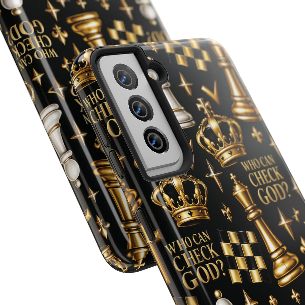 Who Can Check God? Faith Chess Tough Phone Case | Pray & Bloom